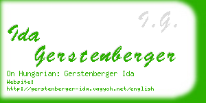 ida gerstenberger business card